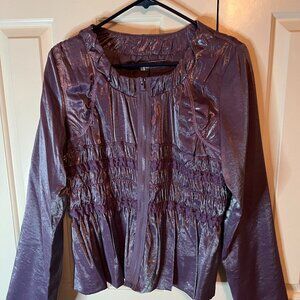 Sugar Lips Purple Shiney Jacket Size Large